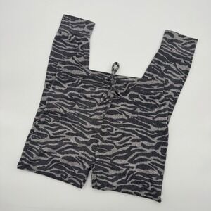 Colsie Womens Gray Zebra Print Jogger Lounge Pants Sleepwear Size M
